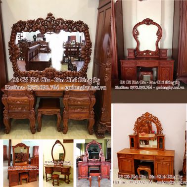 Tổng hợp bàn trang điểm gỗ hương