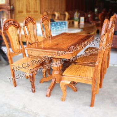 Bộ bàn ăn gỗ hương, gụ dưới 30 triệu