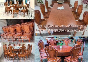 Bàn ghế ăn đồ gỗ đồng kỵ