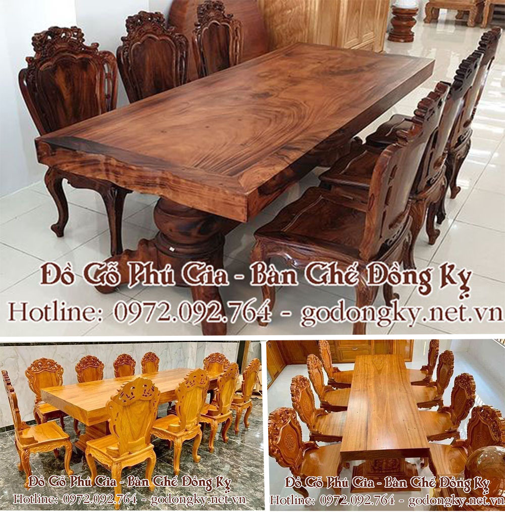 50+ Mẫu bàn ghế phòng ăn nguyên khối của đồ gỗ đồng kỵ 