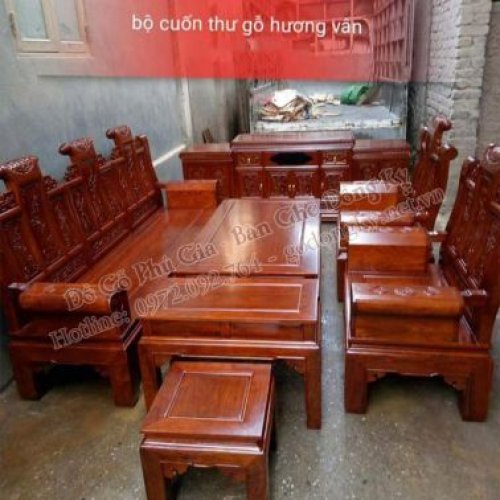 Bộ Âu Á Tay Hộp Gỗ Hương Vân 6 món