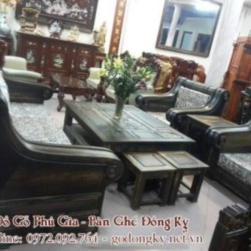 Bộ trống hộp gỗ mun hoa