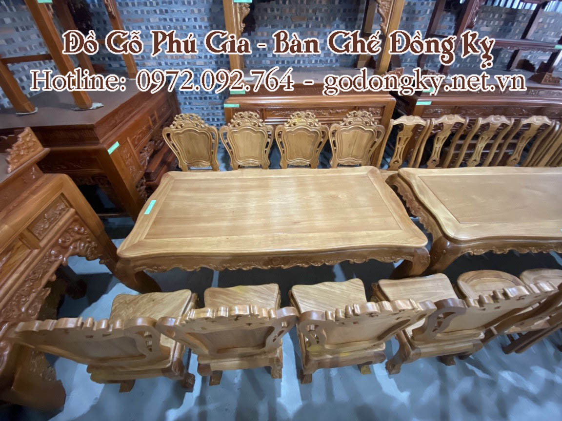 Nội, ngoại thất: Các mẫu bàn ăn hình chữ nhật đồ gỗ đồng kỵ 33