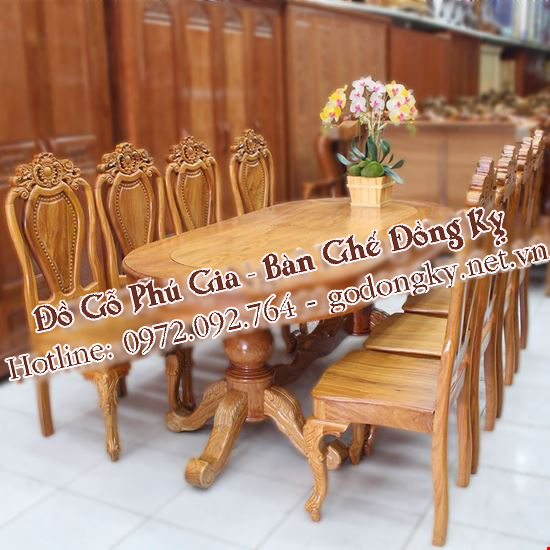 Nội, ngoại thất: Bộ bàn ăn gỗ đồng kỵ giá rẻ dưới 30 triệu Ban%20an64
