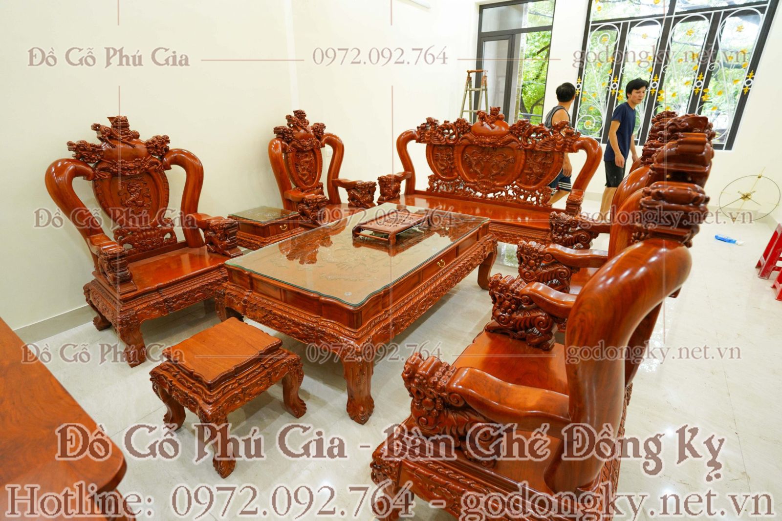 bộ bàn ghế phòng khách gỗ đồng kỵ